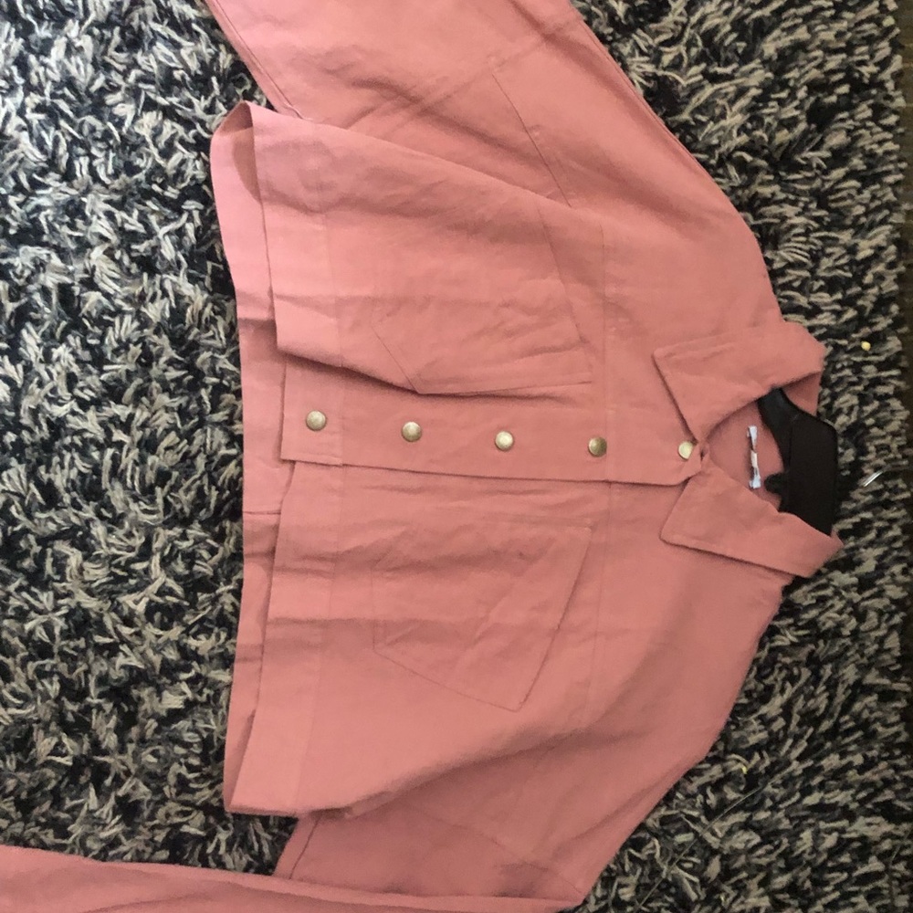 Button down crop top